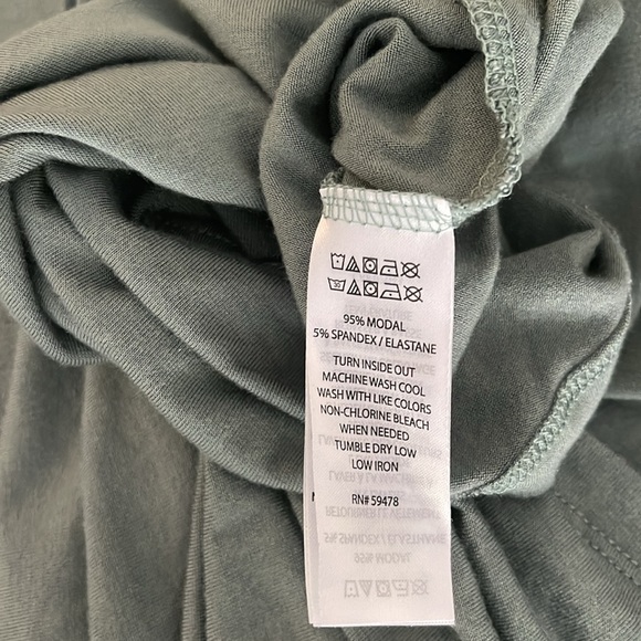 Tahari V-Neck T-Shirt Dress Sage Green size XL - Picture 9 of 9